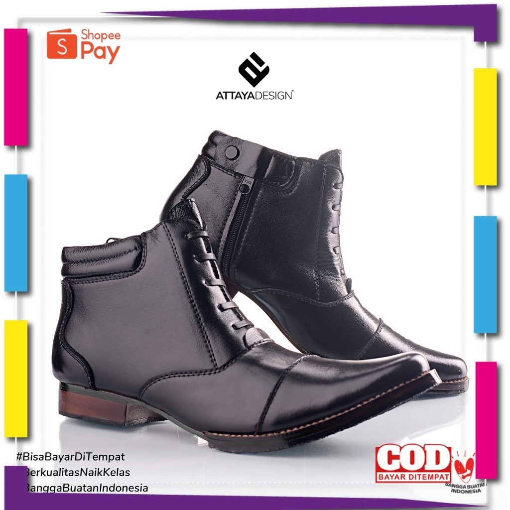 UKURAN SIZE 37 38 39 40 41 42 43 44 45 / Attaya Design Sepatu Pantofel Pria Dewasa Formal Kerja Kant