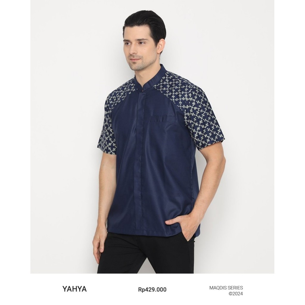 FATIH BAJU KOKO BATIK PRIA DEWASA LENGAN PENDEK SERI YAHYA - FATIH