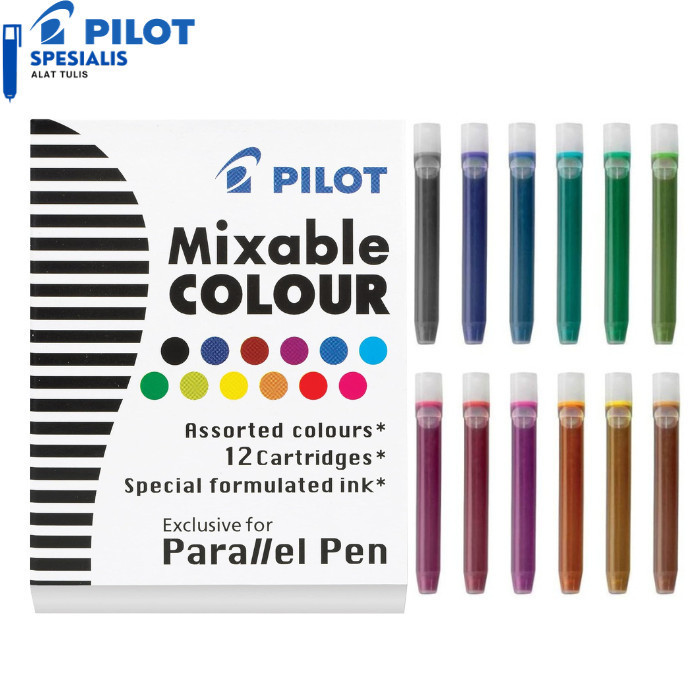

Koleksi Terbaru PILOT MIXABLE COLOUR REFILL PARALLEL PEN INK TINTA 12 WARNA IC-P3-AST