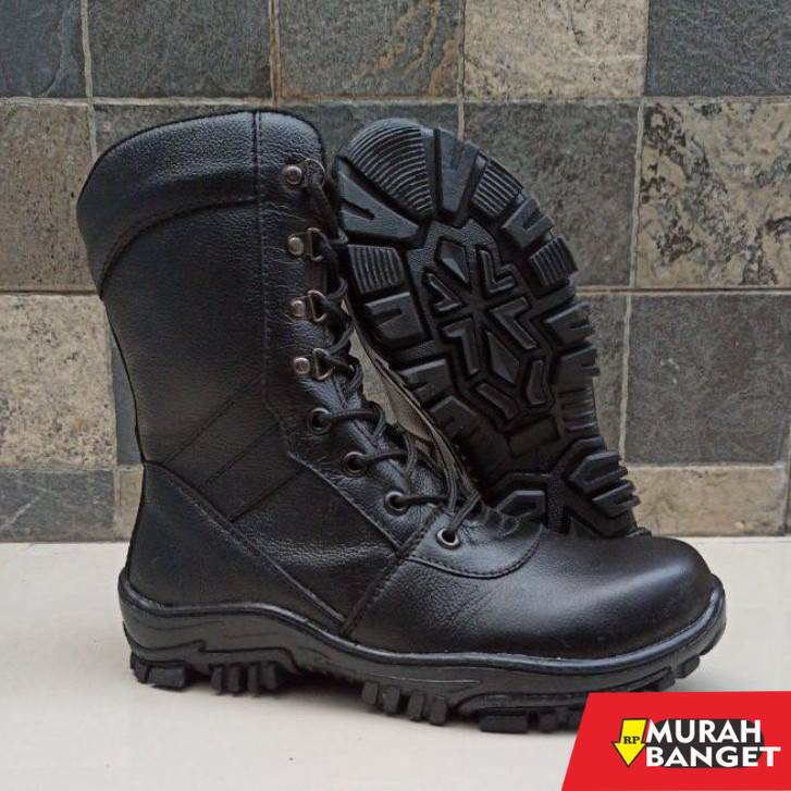Sepatu pdh- SEPATU PDL KULIT ASLI UJUNG BESI RESLETING TNI POLRI SECURITY SATPAM SATPOL PP BANSER TE