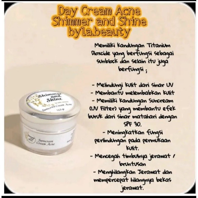 SUNSCREEN ACNE BRIGHTENING SHIMMER AND SHINE