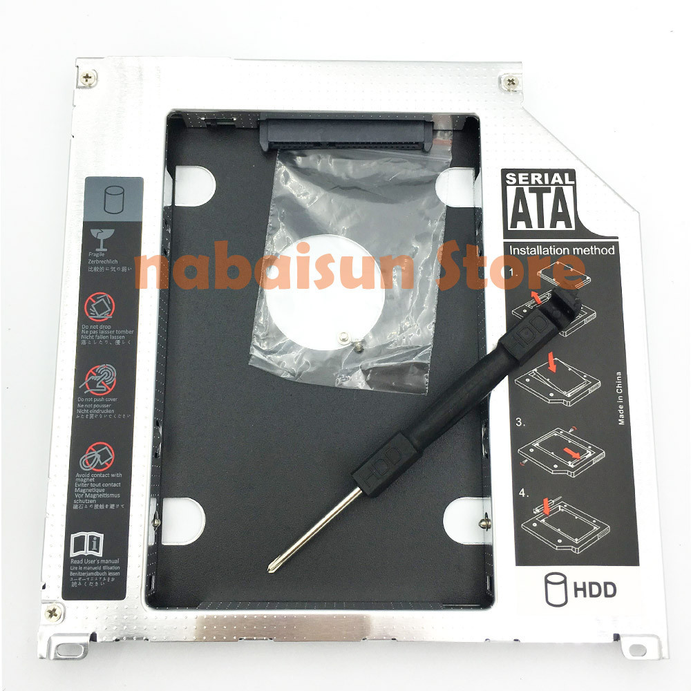 Eunaimee 9.5 mm Aluminum HDD Caddy SATA 3.0 2nd 9.5mm SSD Case drive a solid caddy for Macbook Pro 1