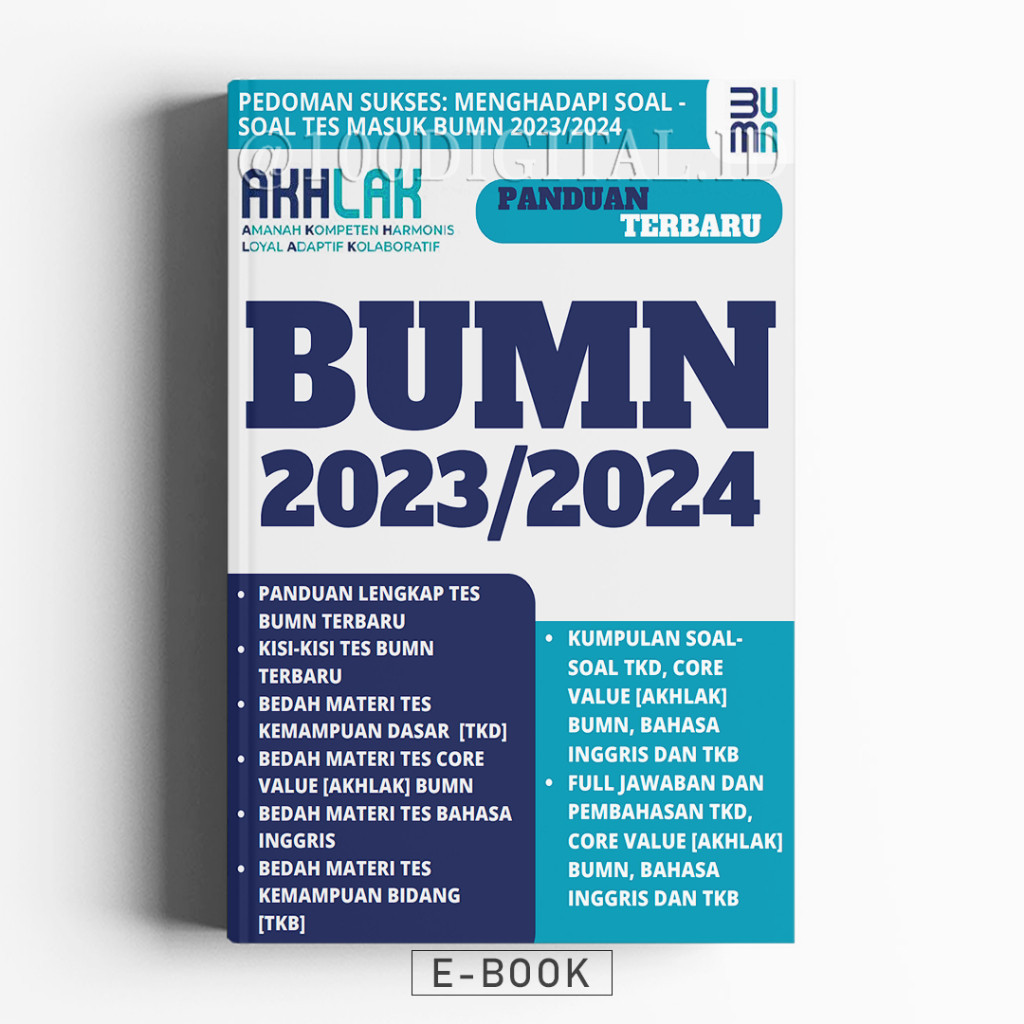 

EDJ (ID1122) BUMN 2023/2024 - Pedoman Sukses: Menghadapi Soal-Soal Tes BUMN 2023 2024