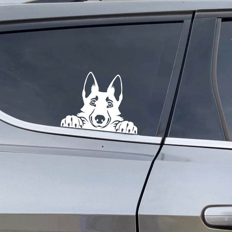 Stiker Cutting Binatang Anjing lucu body mobil, kaca belakang Helm Visor Aksesoris Laptop