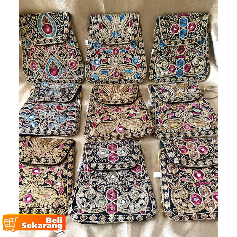 Tas Slempang original Pakistan ukuran sedang 21x20 cm hanya 25.900