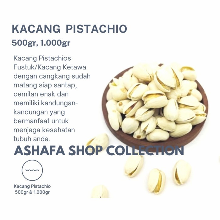 

KACANG PISTACHIO PANGGANG RENYAH GURIH BERGIZI PAKETAN 500gr