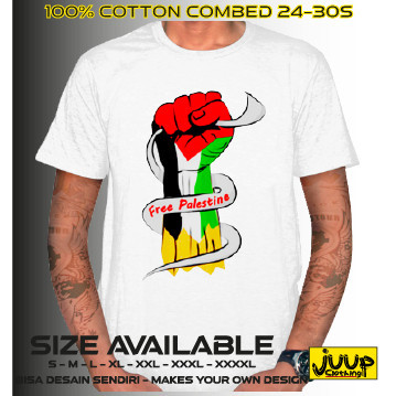 KAOS BAJU TSHIRT PAKAIAN PRIA PALESTINE BEST QUALITY CJ.52