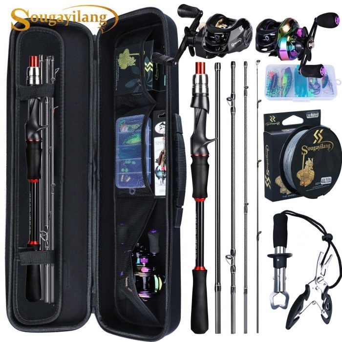 Pancing Th24 Set Alat Pancing Set Tongkat Memancing Kit Lengkap 1.8M Por