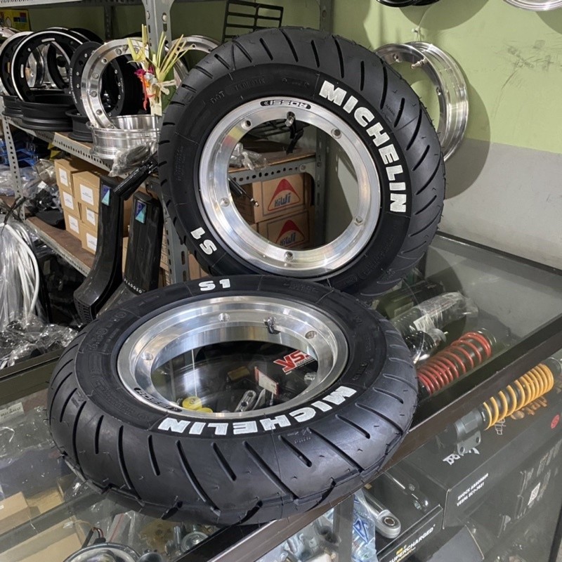 velg tubeless vrossi ban michelin S1 3.50-10 vespa largeframe