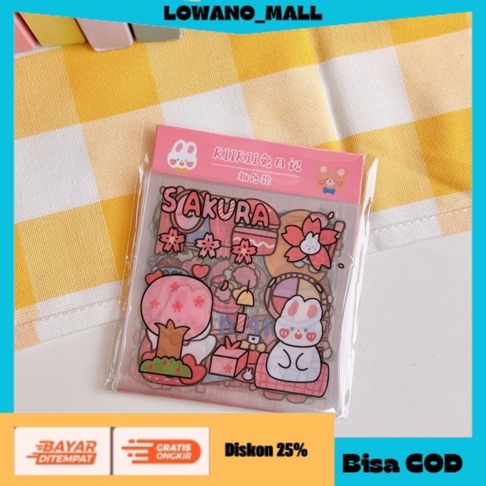 

[[LOWANOMALL6]] TERLARIS Cute Sticker 20 Lembar/ Pack Stiker Lucu Dekorasi Anak Anti Air PINK COD