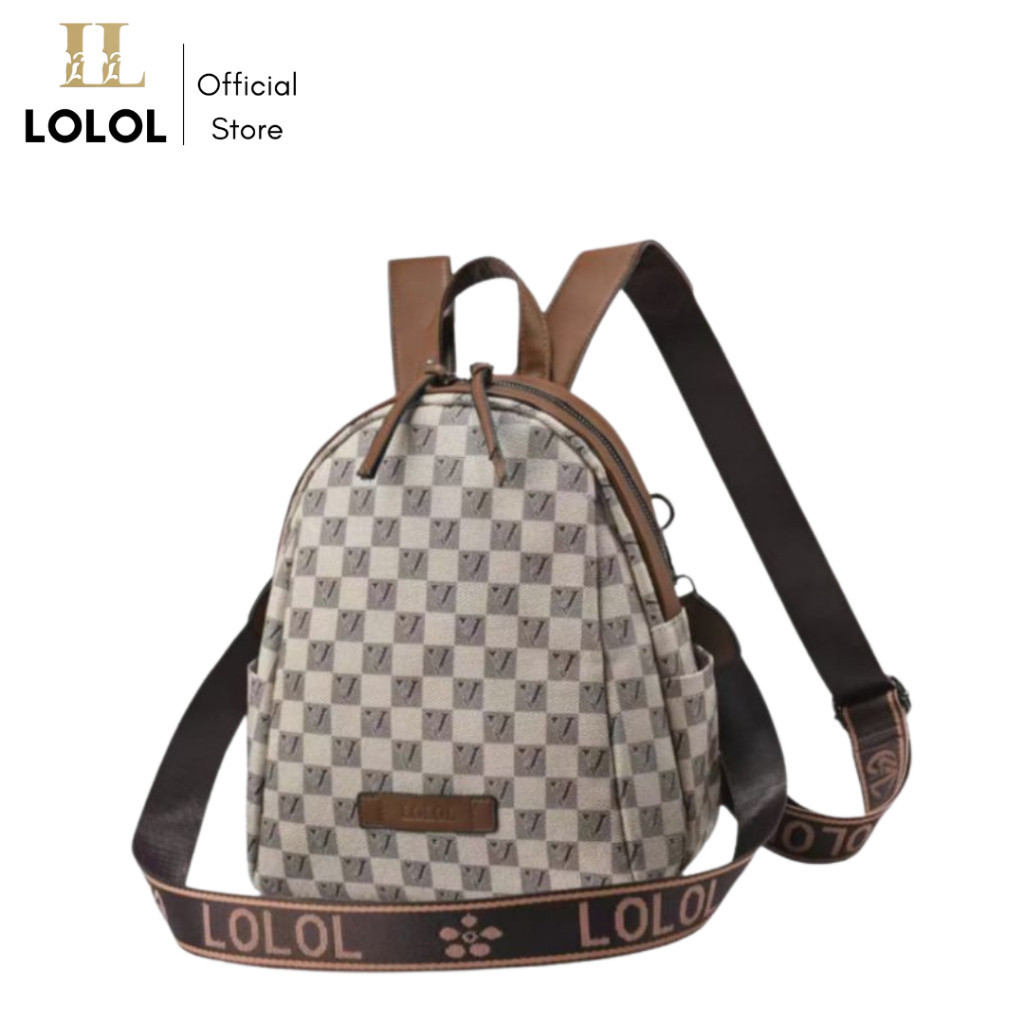 XZ77G LOLOL Fashion Tas Ransel Wanita Cantik Tas Punggung Wanita Terbaru LOLOL Terbaru Motif - A036-