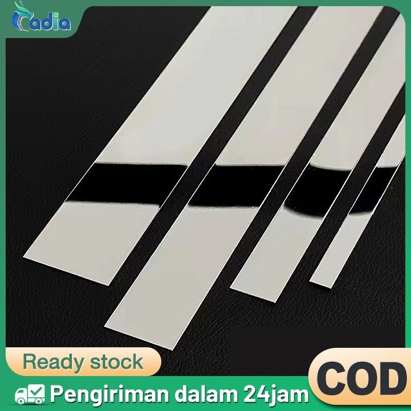 List Plat Strip Mirror/Sticker Pembatas Nat Keramik/Stiker Dekorasi Lantai Keramik/Interior/Dekorasi