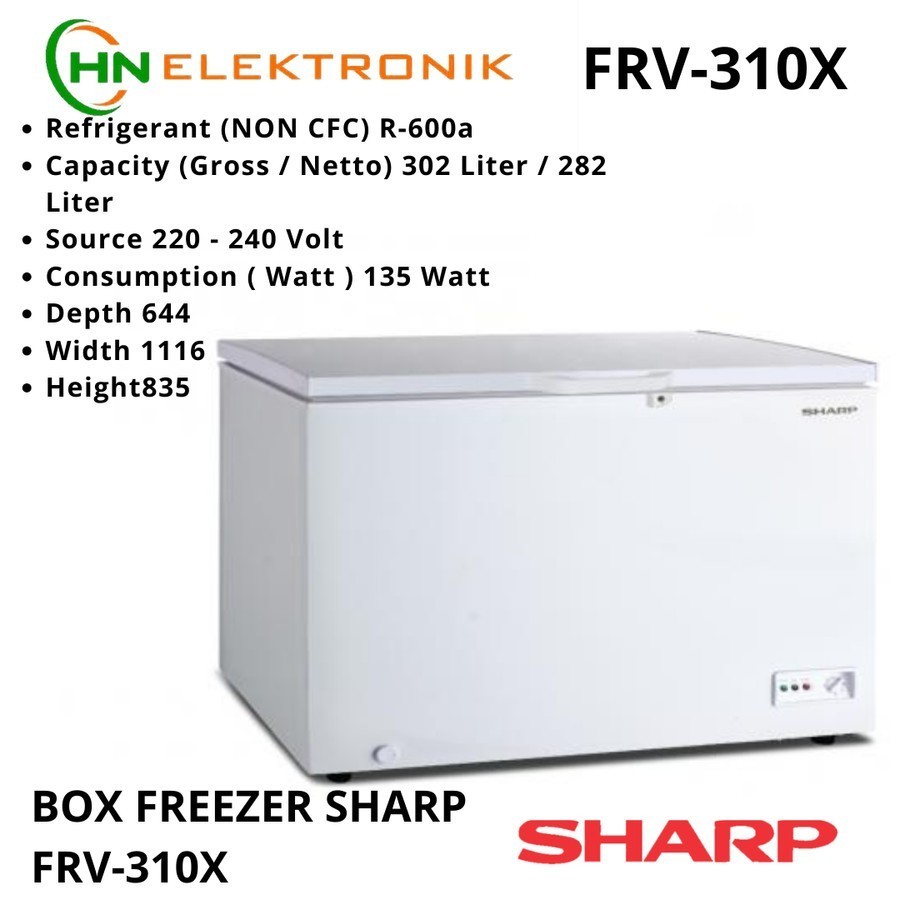 CHEST FREEZER BOX SHARP 300 LITER FRV 310 X