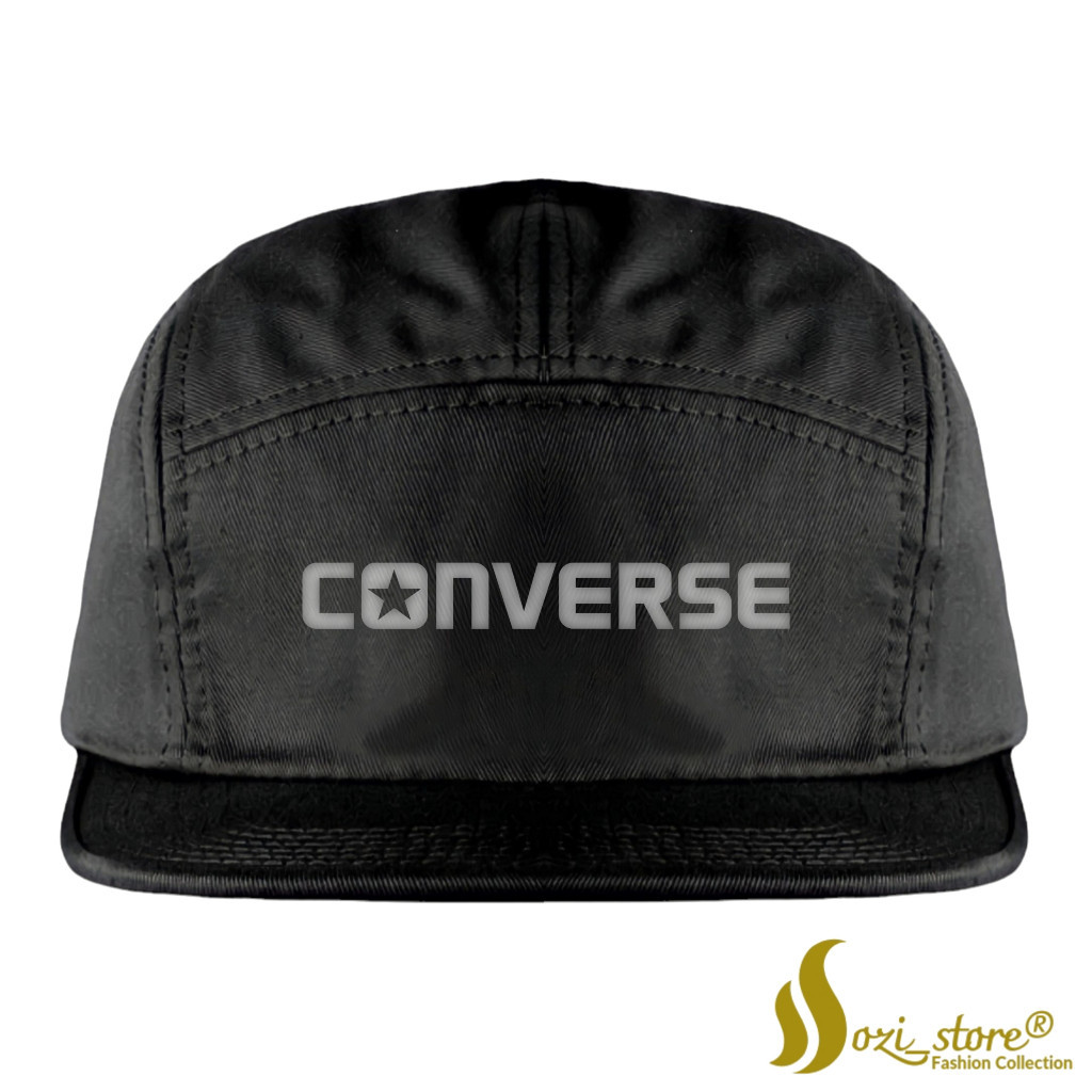 Topi 5 Panel Distro Logo Converse Terbaru Kekinian Topi Snapback Polocaps Dewasa Unisex Pria Wanita 