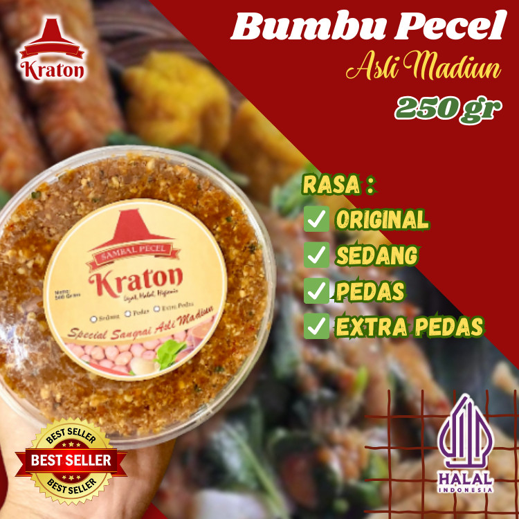 

Sambel Pecel Madiun Asli Premium 250gr Bumbu Sambea Pecel Sangrai Madiun Asli Cap Kraton Enak Lezat Sehat Bumbu Sate