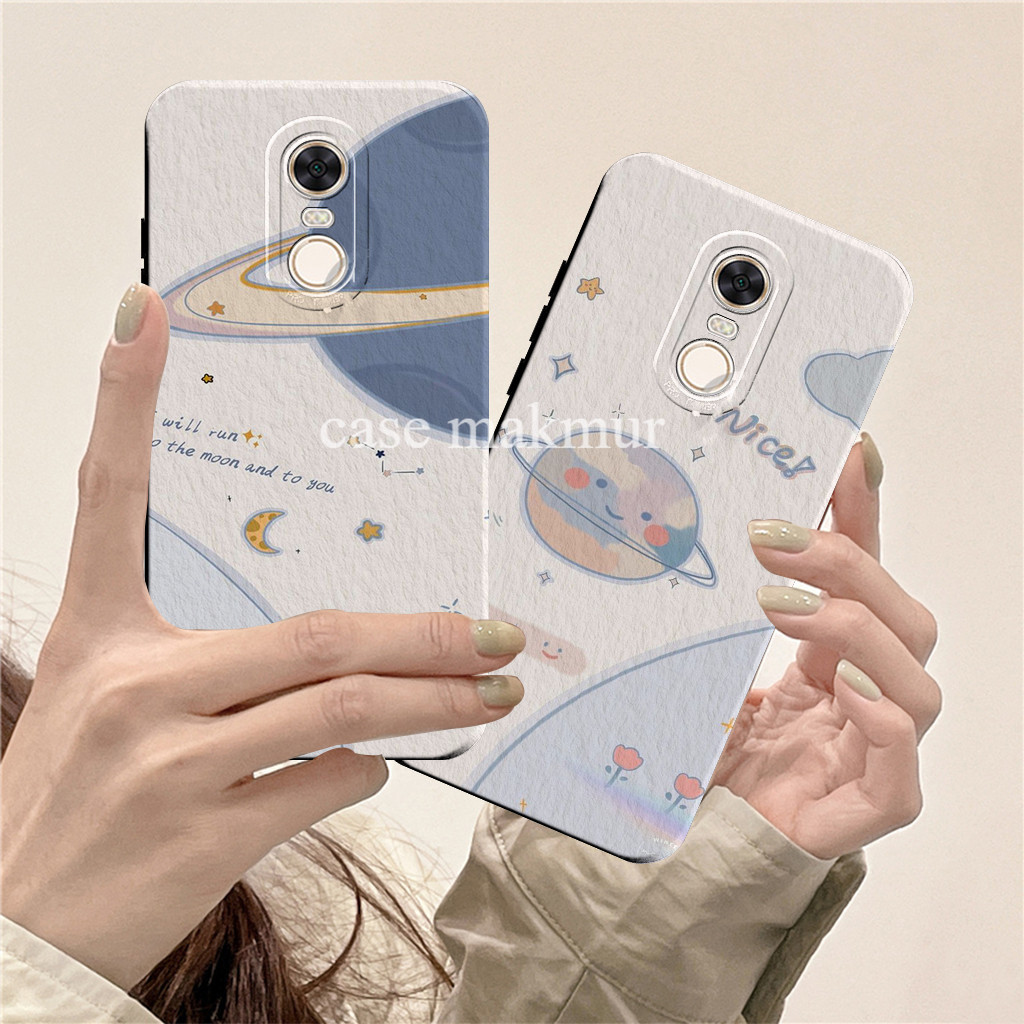 Case Untuk Xiaomi Redmi 5 Plus 5+ Casing Karakter Silicone Motif Planet Bumper Kesing