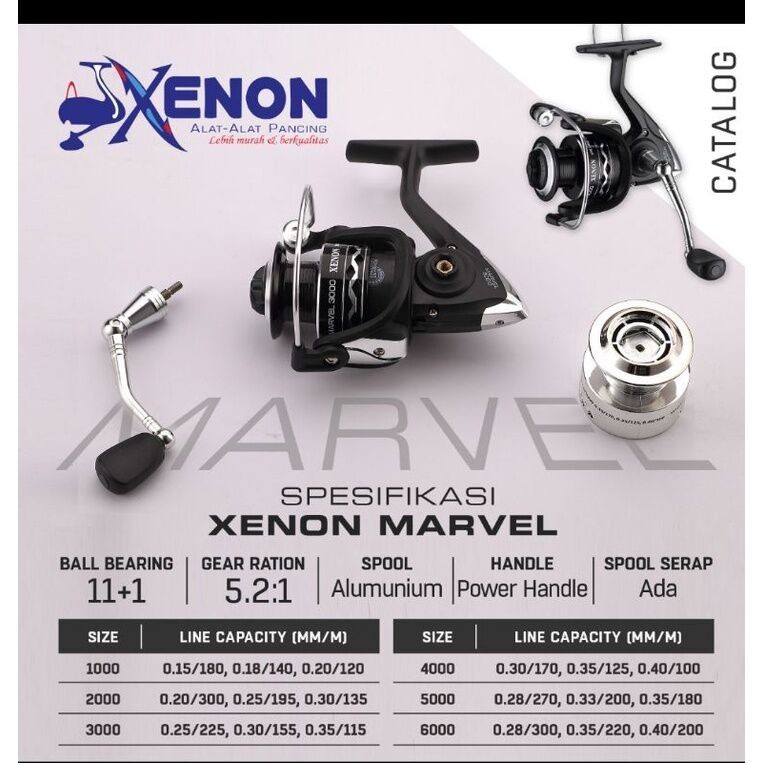 Reel power handel xenon marvel 1000 2000 3000 4000 5000 6000