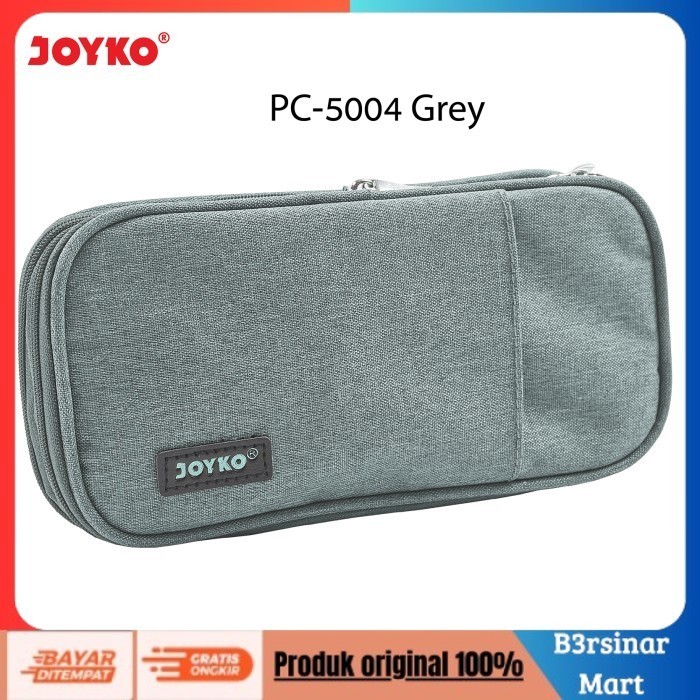 

[[KUALITAS TERBAIK]] Kotak Tempat Pensil Pencil Case Joyko PC5004 Grey COD