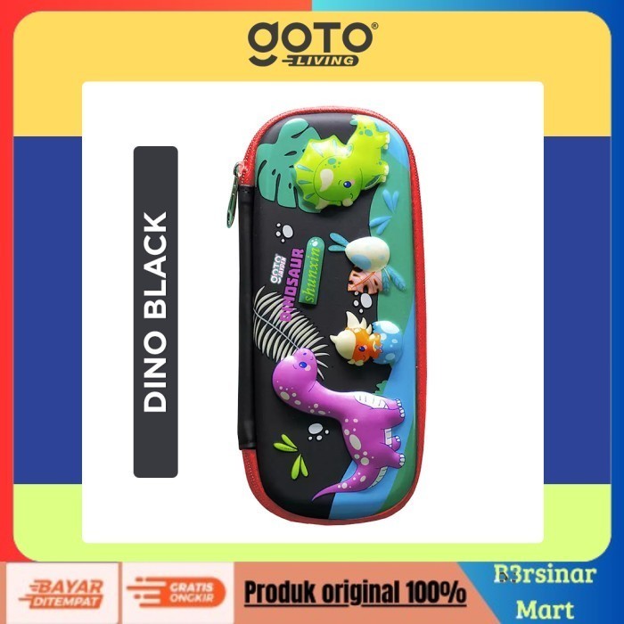 

[[KUALITAS TERBAIK]] Goto Jayden Kotak Pensil Anak Tempat Alat Tulis 3D Karakter Timbul DINO BLACK COD
