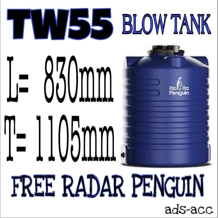 Toren Tangki Air Penguin TW55 / 500 liter - Biru