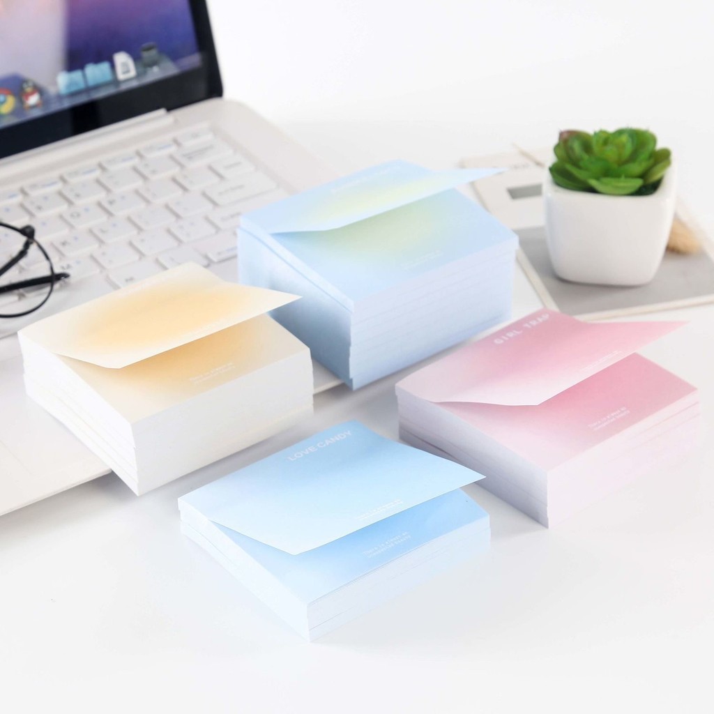 

Sticky Notes Gradiasi Kertas Note Stiky Note Memopad Marker Gradasi lucu Note Warna-warni Aesthetic Memo Pad Perintilan Sekolah lucu Stationery Korea barang aesthetic
