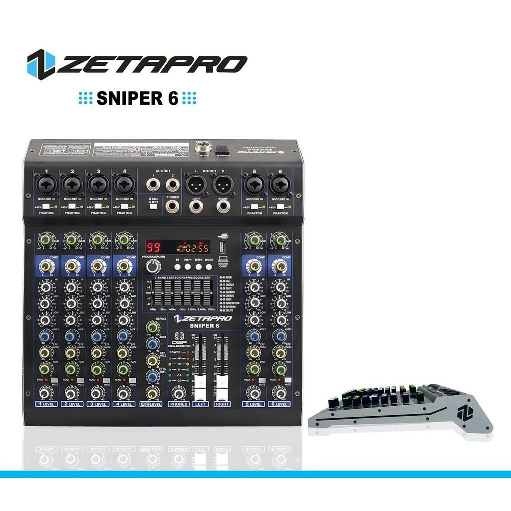 MIXER ZETAPRO SNIPER 6 Mixer audio zetapro 6 channel SNIPER6