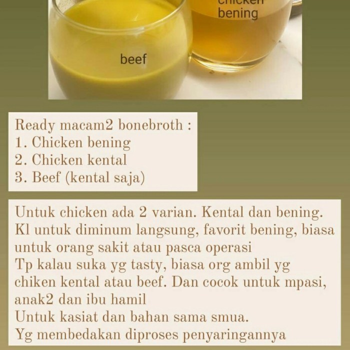 

Chicken bone broth premium (kental) - 1 jar