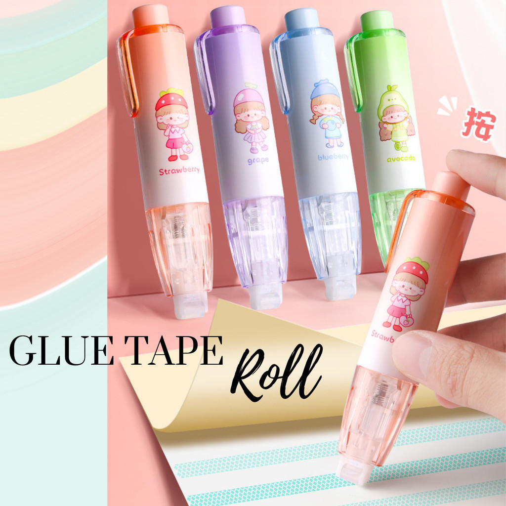 

Double Tape Lem Kertas Super Kuat Glue Stick Perekat Unik Bentuk Pulpen