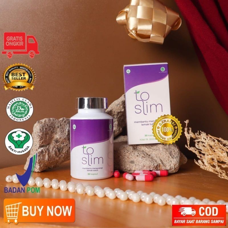 Pelangsing To Slim - Toslim Original Herbal Isi 30 Kapsul Bpom