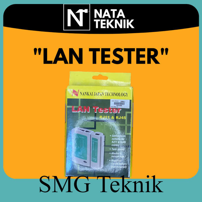 Terbaik Tester Kabel Lan / Telfon RJ 45 RJ 11 Nankai - Lan Tester RJ45 & RJ11 UHN906