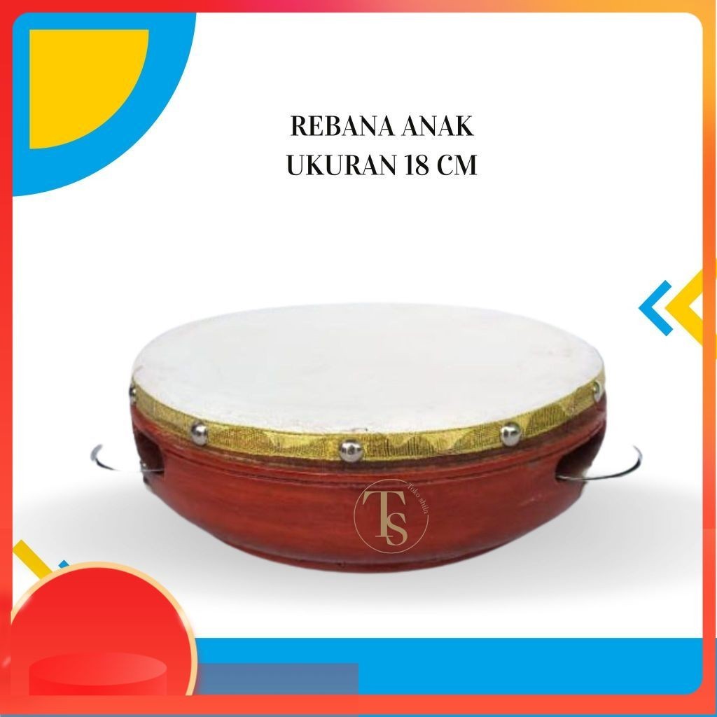 rebana mainan anak  ukuran 18 cm alat musik rebana   rebana anak alat rebana  alat musik anak Produk