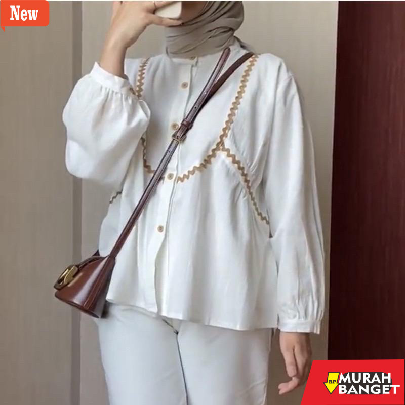 Blouse Wanita Kekinian KEMEJA WANITA LINEN / SHIRT LINEN / BLOUSE LINEN