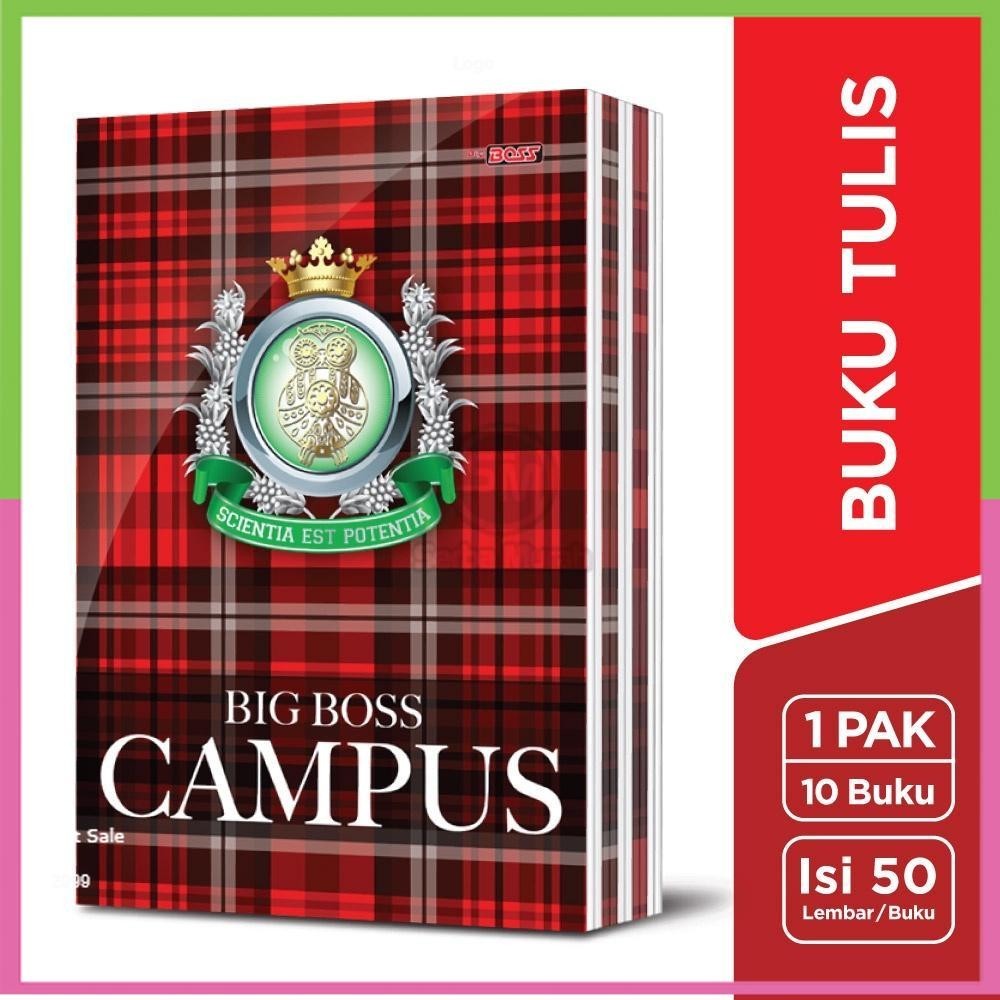 

BUKU SEKOLAH Exercise Book Big Boss Campus 250 x 180 mm 50 Lembar
