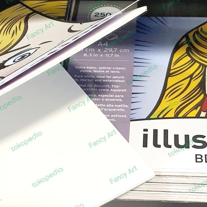 

✨LARIS✨ -Canson Illustration Pad A4 250gsm 12sheets BD Manga Comic Buku Gambar