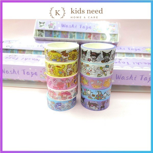 

(1slot) Selotip Isolasi Kertas Washi Tape/Washi Masking Tape Motif Sanrio Kuromi Lucu Murah