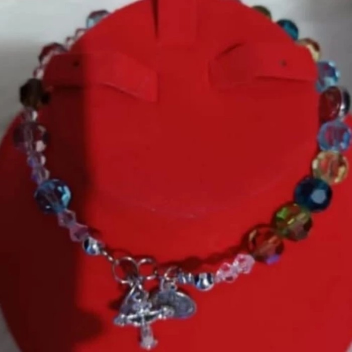 #gelang rosario crystal swarovski asli Austria M.wasiat & St Benedict - warna warni