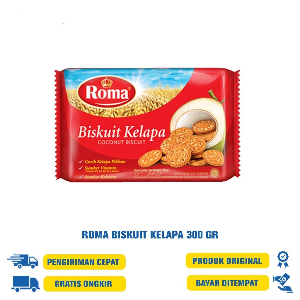 

ROMA BISKUIT KELAPA 300GR/ENAK/MURAH/CEMILAN