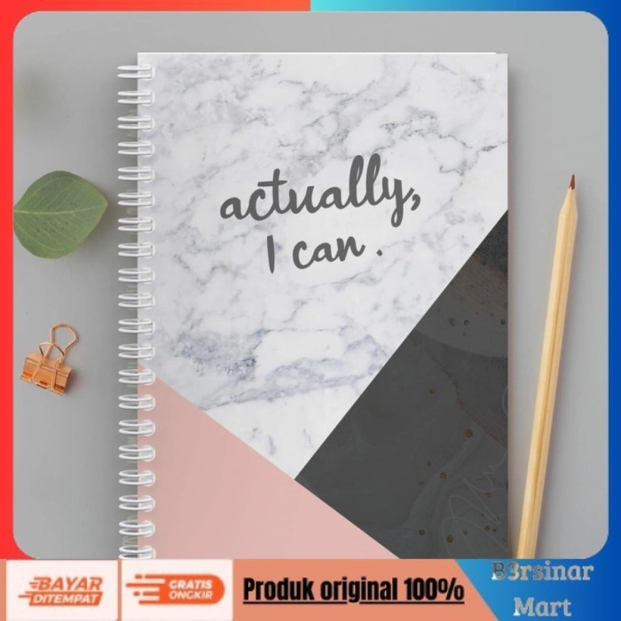 

[KUALITAS TERBAIK] Notebook b5/Notebook Buku Catatan B5 Spiral 50 Lembar - ACTUALLY, GARIS