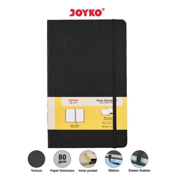 

[KUALITAS TERBAIK] Buku Tulis/ Note Book A5 Joyko NB-663 - Buku Hitam
