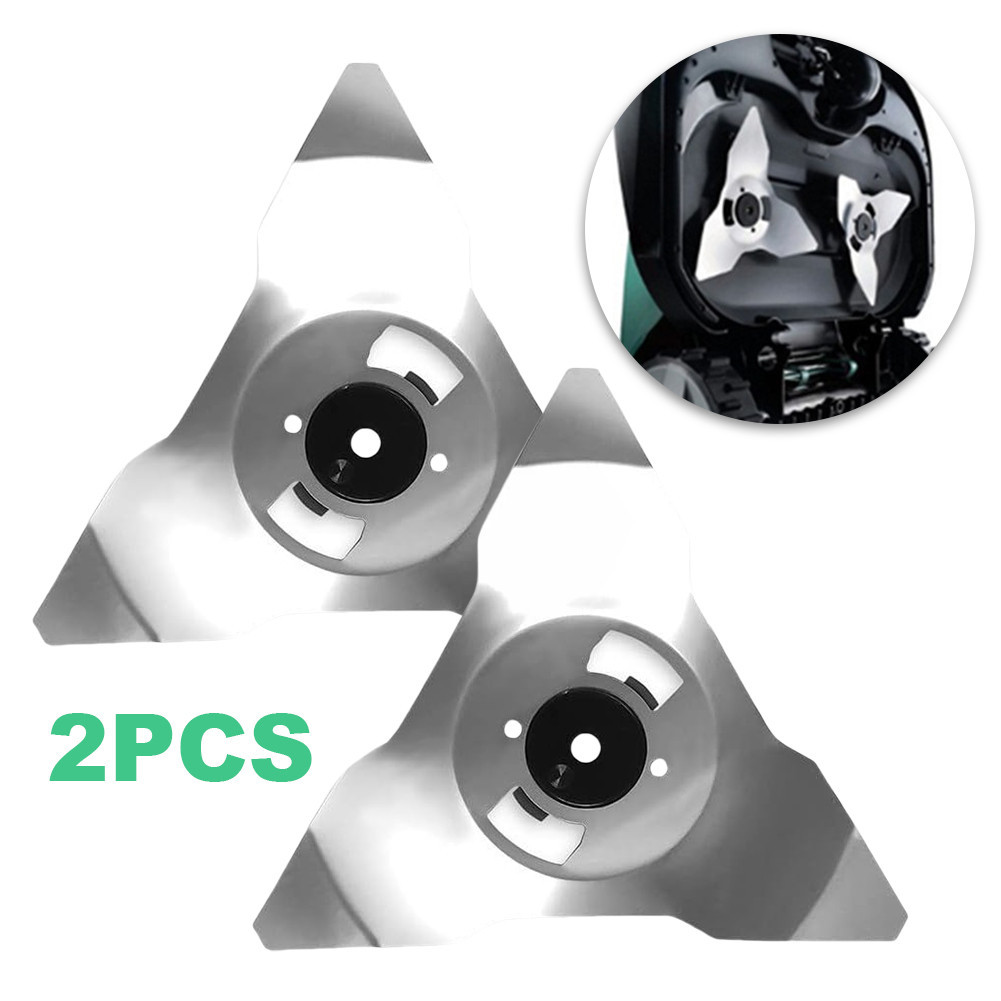2Pcs Automatic Moving Robot Machine Parts Stainless Steel Grass Replacement Cutter Piece for Robomow