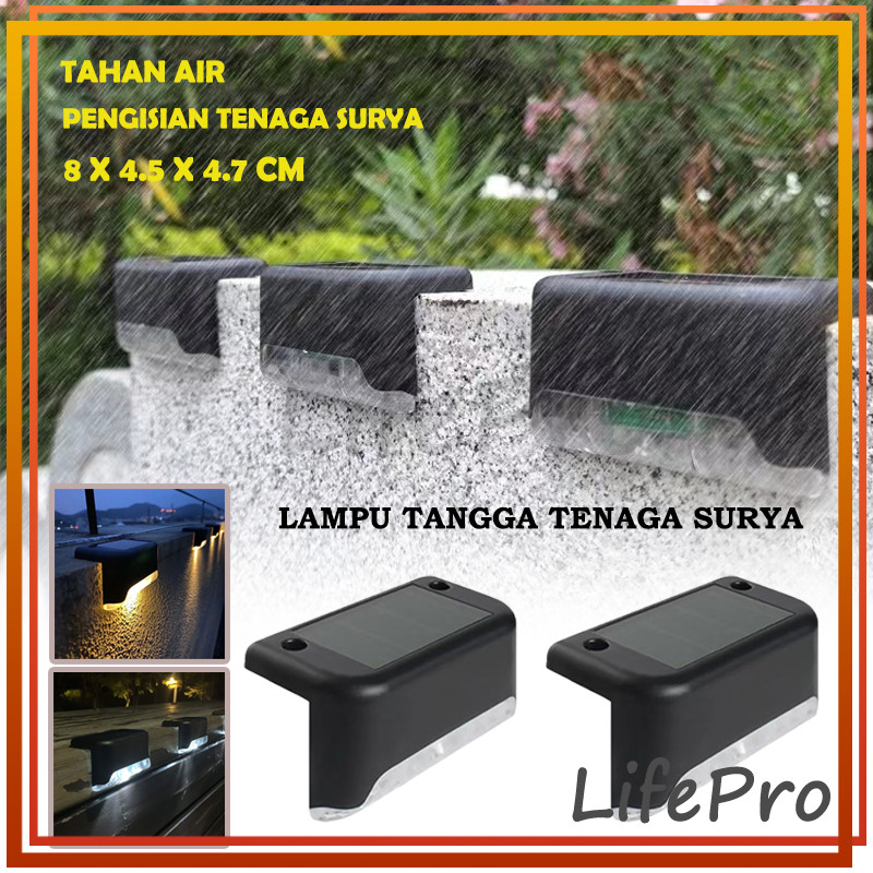 Lampu Solar / Lampu Led Tangga Tenaga Surya / Solar Panel Waterpoof Anti air