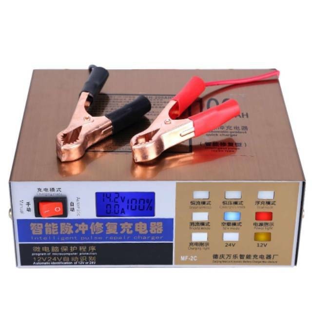 Taffware Charger Aki Mobil Lead Acid Smart Battery Charger 12V/24V 200AH -LD-002S