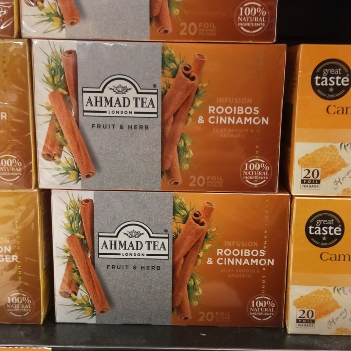 

ahmad tea rooibos cinnamon teh herbal isi 20bag