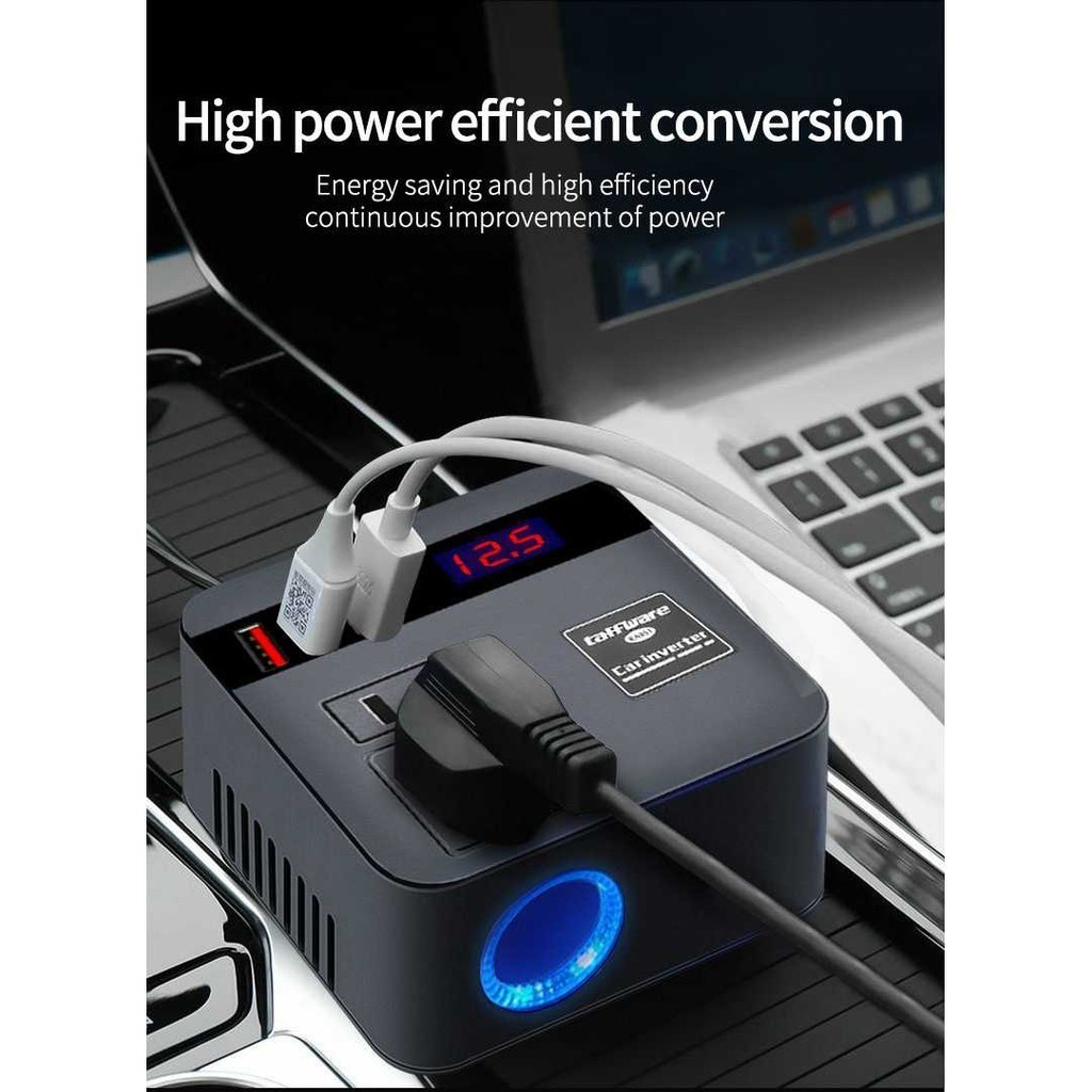 Power Inverter Mobil Terbaik Konverter USB Charging 12/24V 100W