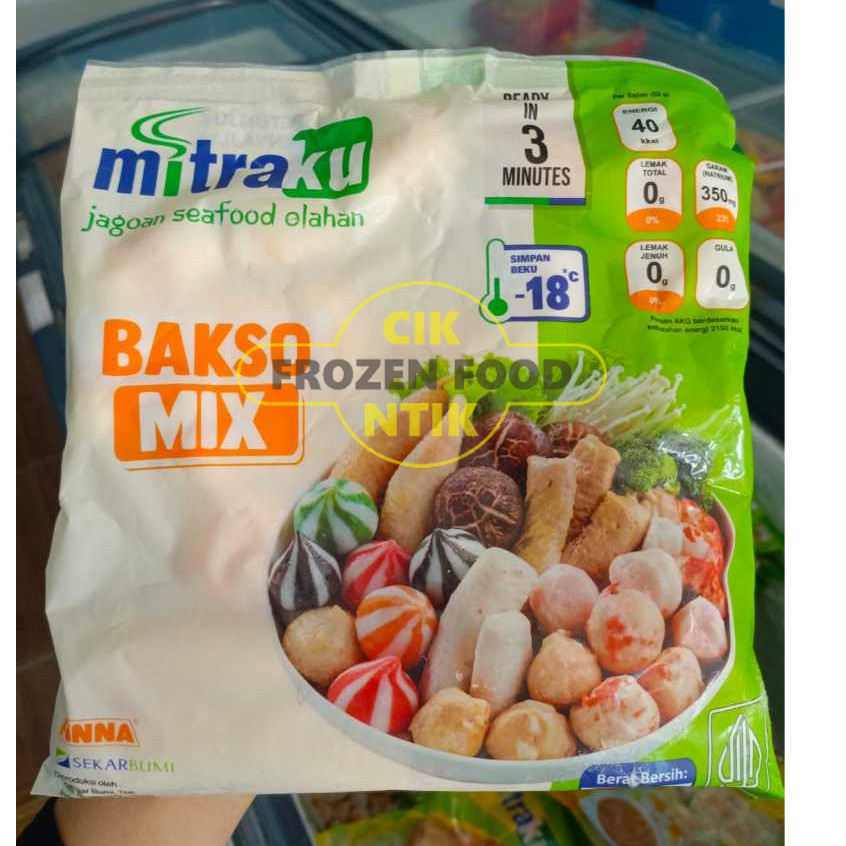 

Mitraku bakso mix campur 500g Frozen food cik ntik Jambi cemilan jajanan seblak korea jepang