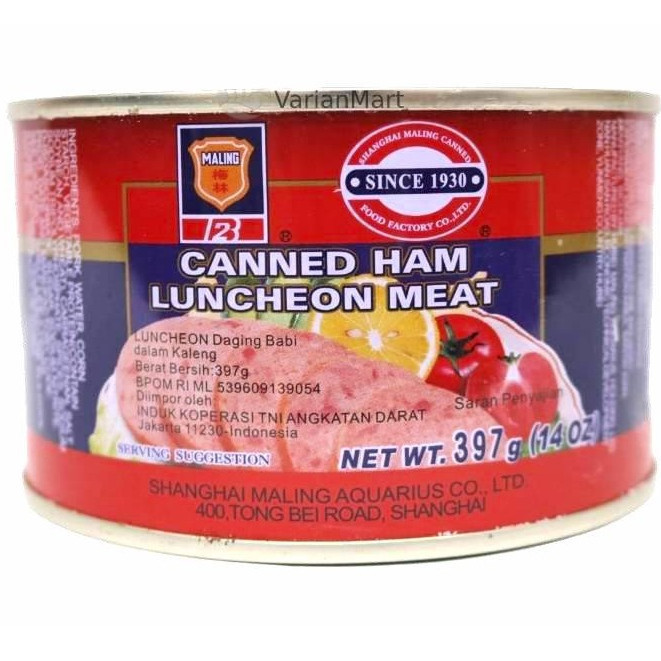 

Maling Ham Babi Kaleng TTS PREMIUM / Canned Pork Luncheon Meat