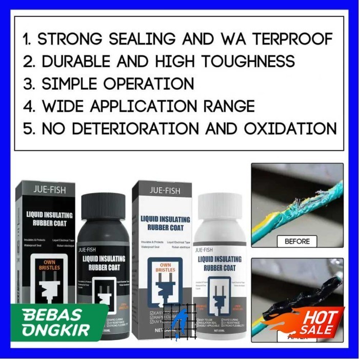 

Liquid Insulating Electrical Tape Pasta Insulasi Kabel 50ml