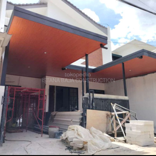 kanopi atap alderon single layer||plafon pvc terpasang