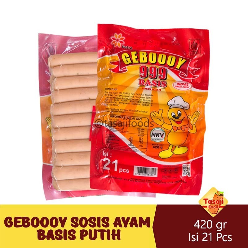 

Geboooy 999 Sosis Ayam Basis Putih Isi 21 Pcs