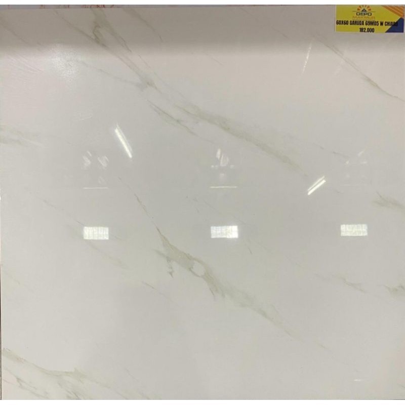 PROMO GRANITE LANTAI GLISH POLISH 60X60 GARUDA CHIARO WHITE